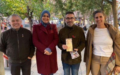 Pere Farrés, Najat Driourech, Gabriel Fernández i Èlia Soriano Costa avui a la roda de premsa | Helena Molist